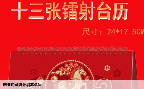 创业的融资计划怎么写