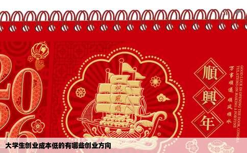 大学生创业成本低的有哪些创业方向