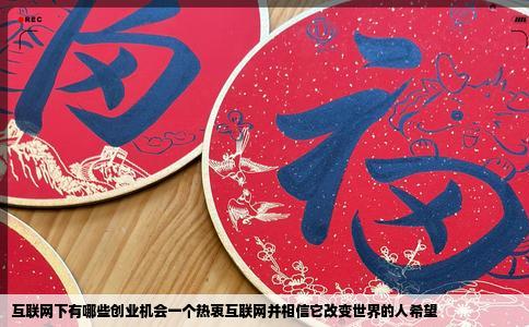 互联网下有哪些创业机会一个热衷互联网并相信它改变世界的人希望