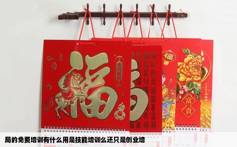 局的免费培训有什么用是技能培训么还只是创业培