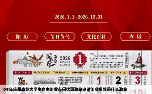 09年应届毕业大学生自主创业有何优惠政策申请创业贷款是什么政策