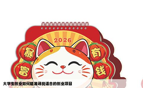 大学生创业如何精准寻找适合的创业项目