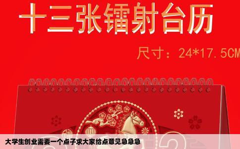 大学生创业需要一个点子求大家给点意见急急急