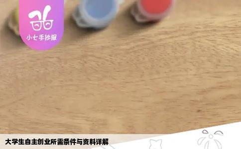 大学生自主创业所需条件与资料详解