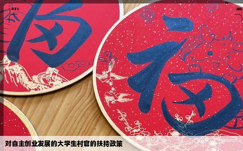 对自主创业发展的大学生村官的扶持政策