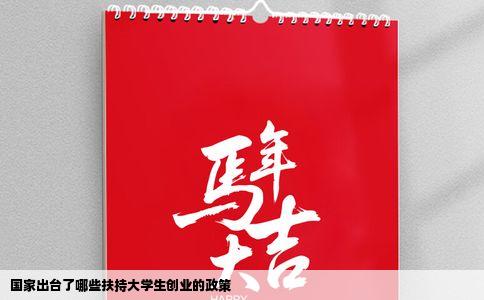 国家出台了哪些扶持大学生创业的政策