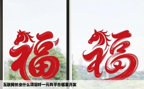 互联网创业什么项目好一元购平台哪里开发