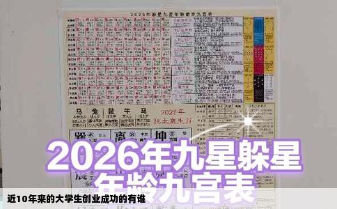 近10年来的大学生创业成功的有谁