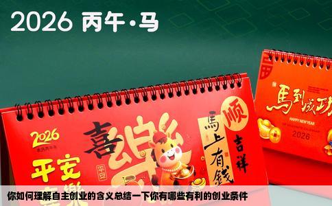 你如何理解自主创业的含义总结一下你有哪些有利的创业条件