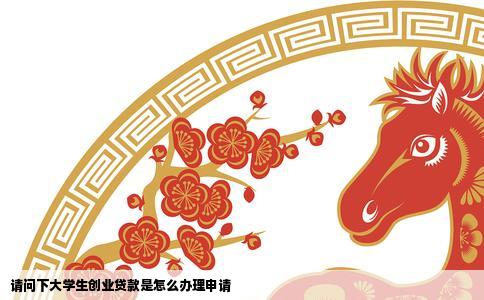 请问下大学生创业贷款是怎么办理申请