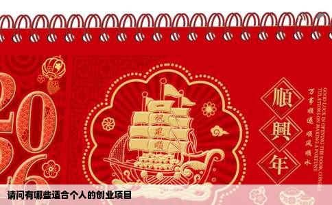 请问有哪些适合个人的创业项目
