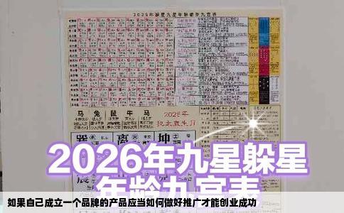 如果自己成立一个品牌的产品应当如何做好推广才能创业成功