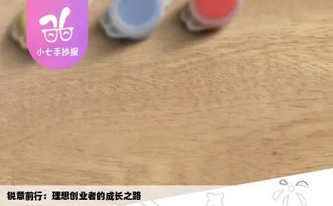 锐意前行：理想创业者的成长之路
