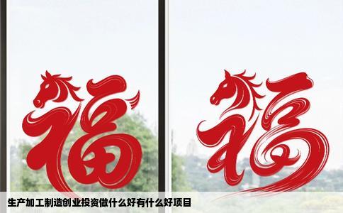 生产加工制造创业投资做什么好有什么好项目