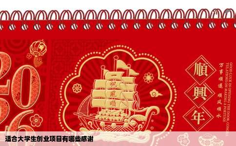 适合大学生创业项目有哪些感谢