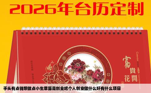 手头有点钱想做点小生意算是创业吧个人创业做什么好有什么项目