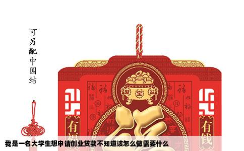 我是一名大学生想申请创业贷款不知道该怎么做需要什么