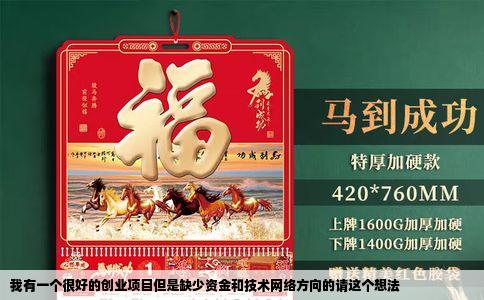 我有一个很好的创业项目但是缺少资金和技术网络方向的请这个想法