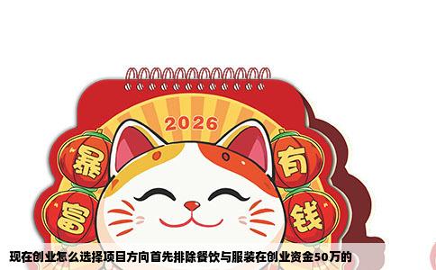 现在创业怎么选择项目方向首先排除餐饮与服装在创业资金50万的