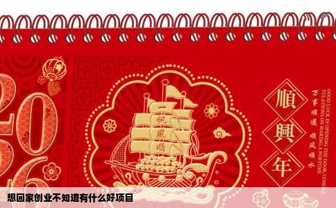 想回家创业不知道有什么好项目