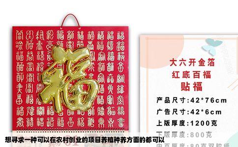 想寻求一种可以在农村创业的项目养殖种养方面的都可以