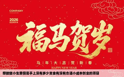 想做做小生意但是手上没有多少资金有没有合适小成本创业的项目