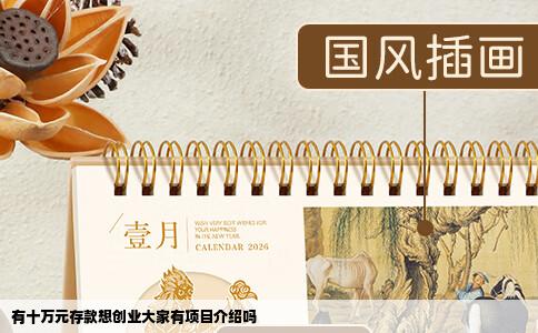 有十万元存款想创业大家有项目介绍吗